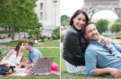 Tonya + Joseph elopement picnic at the Eiffel tower