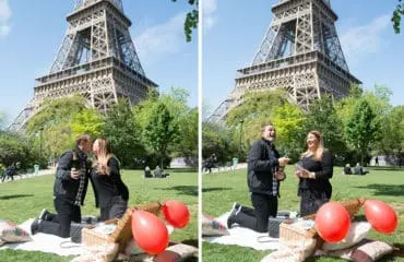 Gourmet picnic at the Eiffel tower + mini photo session