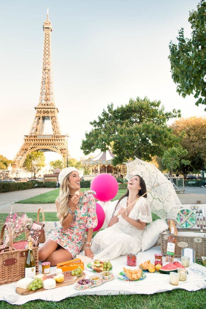 Paris-eiffel tower picnic