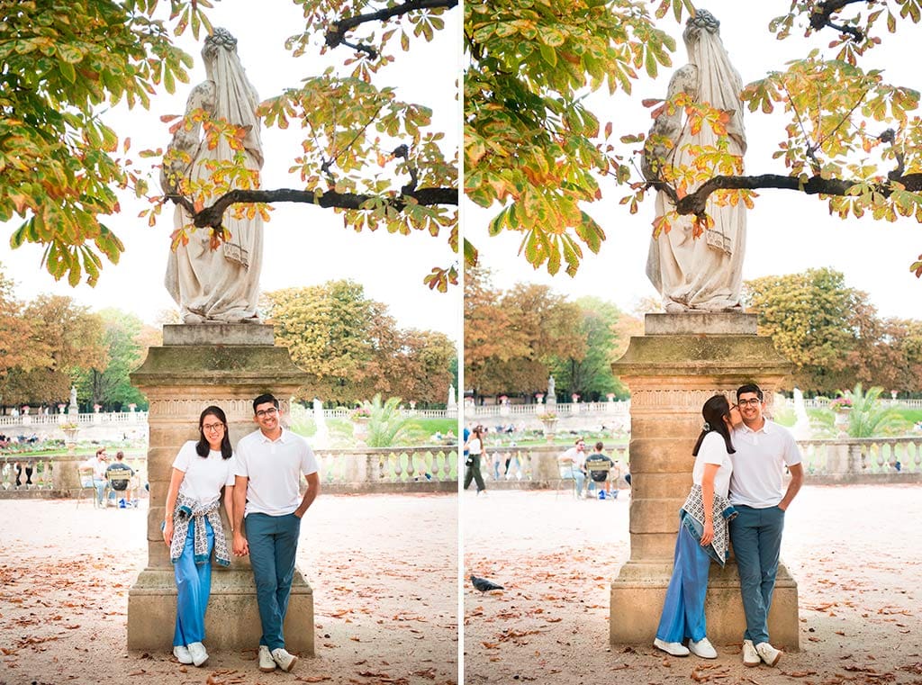 Luxembourg gardens engagement